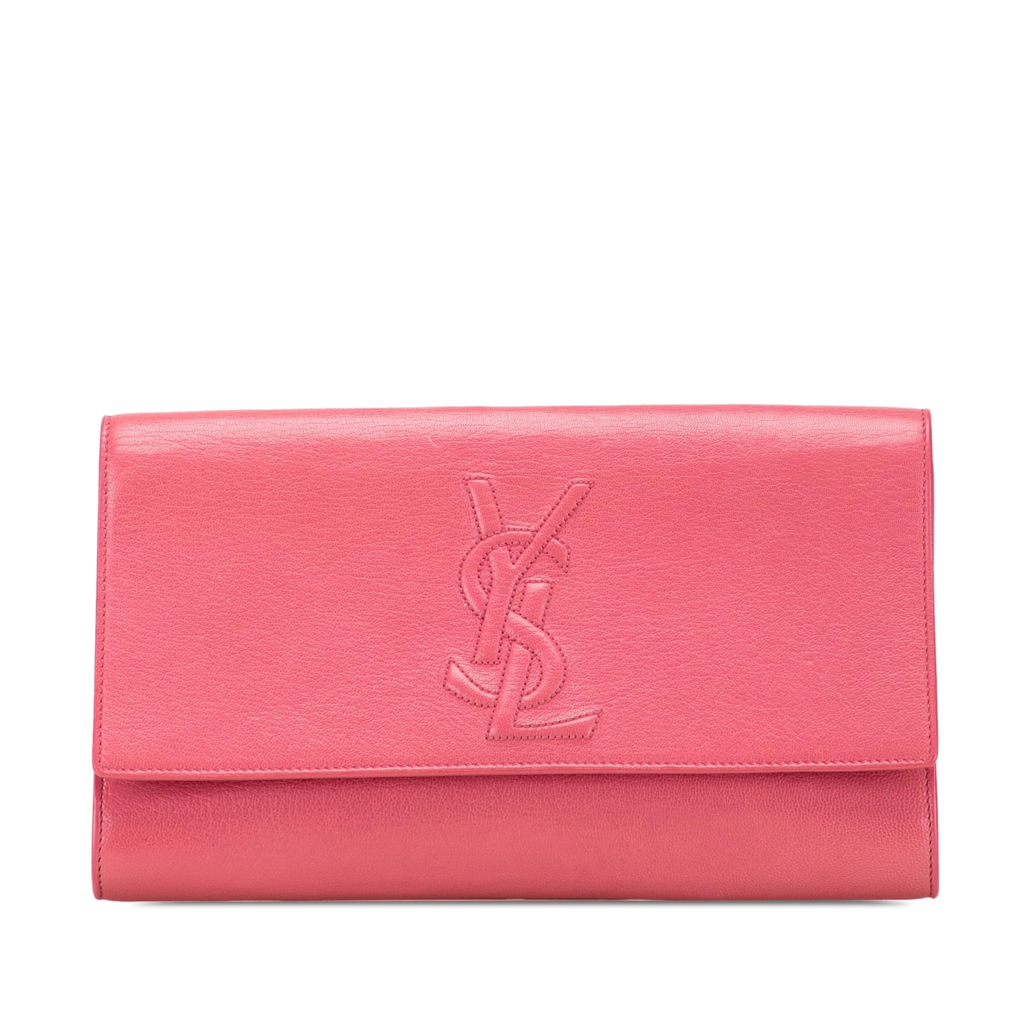 Yves Saint Laurent Pre-Loved Large Leather Belle de Jour Clutch