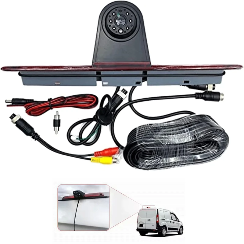 XUZIE HD Rear View Camera for Mercedes Sprinter (2006-2019), 3rd Brake Light Replacement with Night Vision, Also Compatible with VW Crafter/Transporter