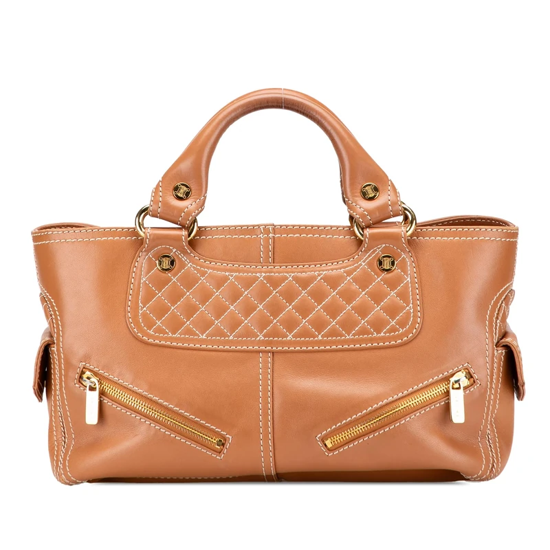 Celine Pre-Loved Leather Biker Boogie Handbag