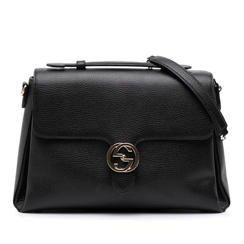 Gucci Pre-Loved Medium Dollar Calf Interlocking G Satchel Handbag