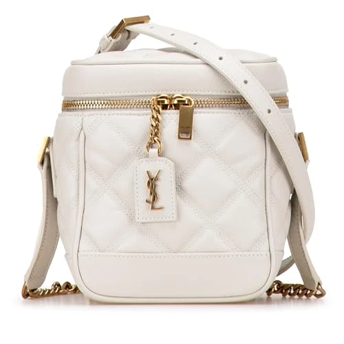 Yves Saint Laurent Pre-Loved Grain De Poudre Quilted 80'S Vanity Bag Crossbody