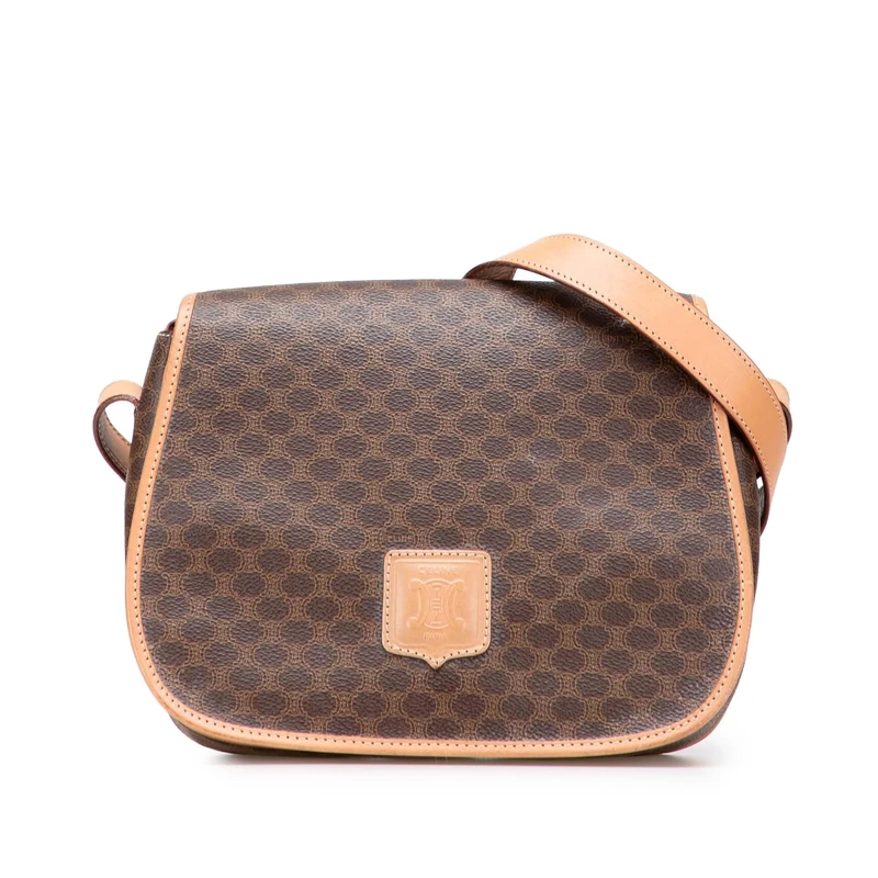Celine Pre-Loved Macadam Coated Canvas Crossbody