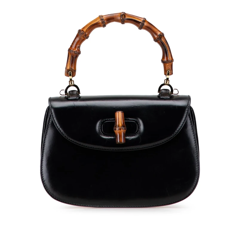 Gucci Pre-Loved Calfskin Bamboo Night Handbag