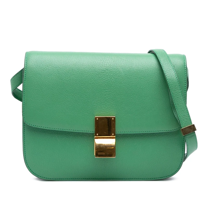 Celine Pre-Loved Medium Calfskin Classic Box Crossbody Bag