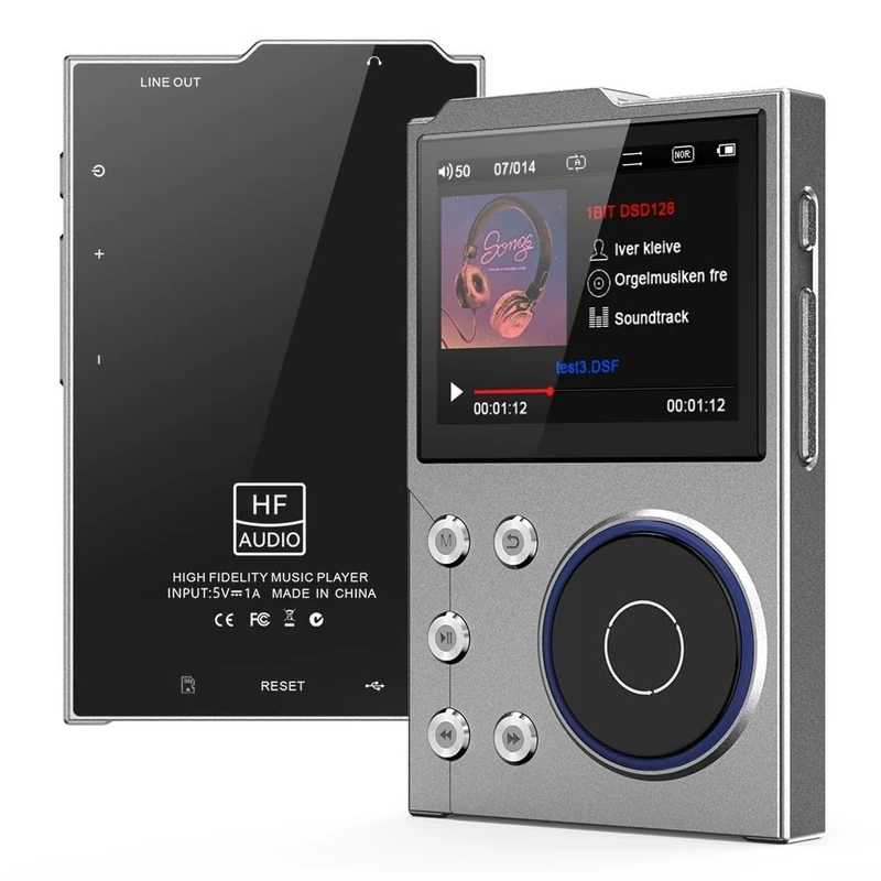 Portable DSD256 Lossless Digital Music Player with Voice Recorder and Radio Support Includes TF Card Expansion up to 256GB and 5 3 Connectivity (16GB)