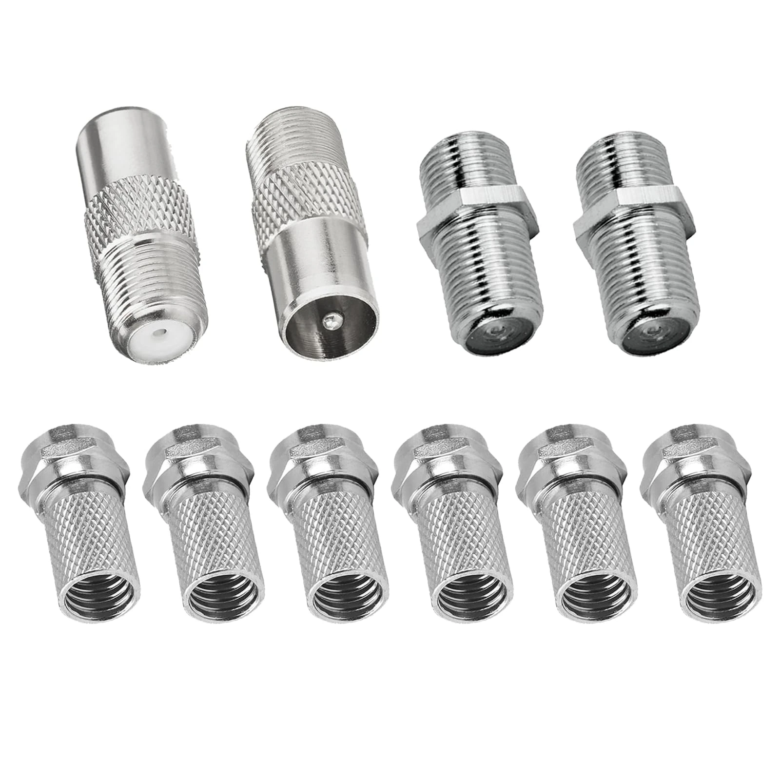 10 Pcs F Plug Connectors Waterproof Micro Screw,tv aerial connector,satellite cable connectors,coaxial cable connector,f connector to coax adapter,f type connector,Aerial Connectors