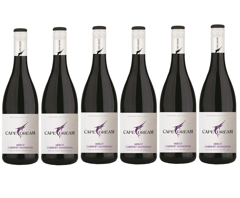 Cape Dream - Merlot Cabernet South African Red Wine (6 x 0.75 L)