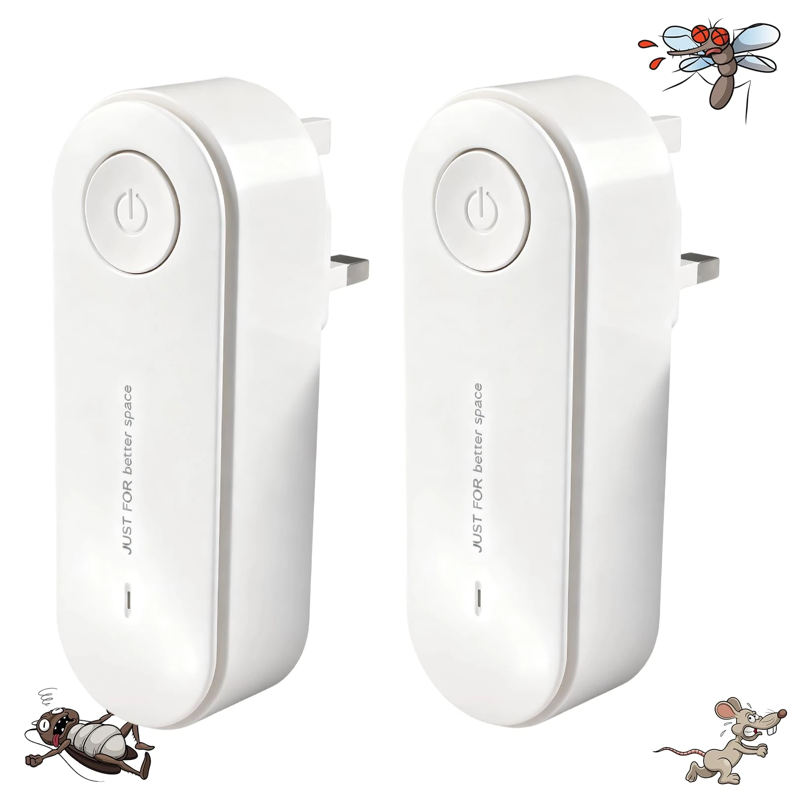 2Pack Dust Mite Controller Ultrasonic Repeller Repellent Plug in Dustmite Killer for Breathing Asthma Allergies and Eczema Problems Natural Aid Totally Safe to Humans Pets