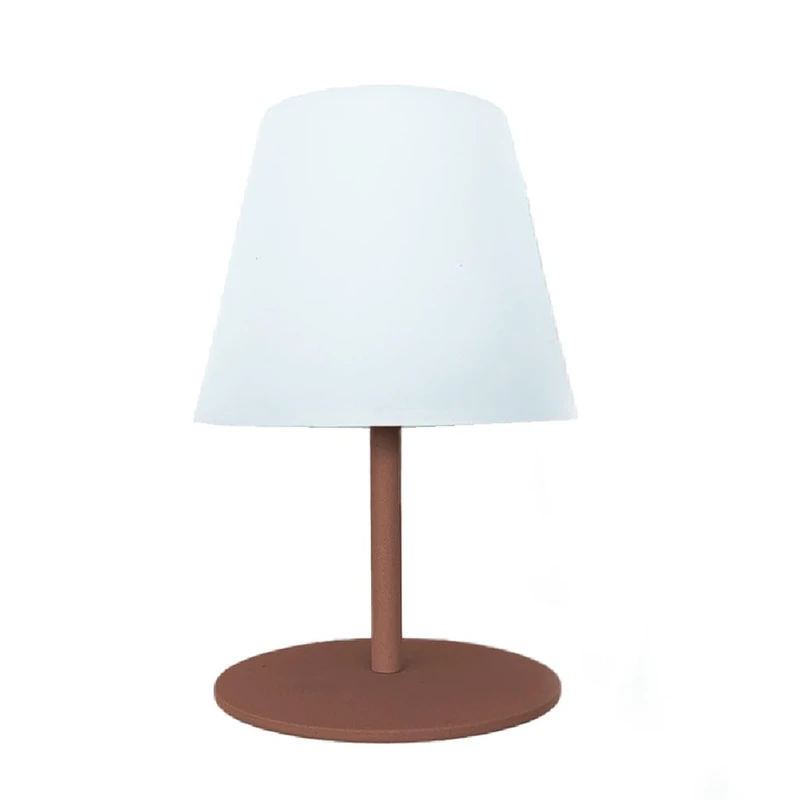 Lumisky Twins Solo Terra mini Cordless Table lamp with Terracotta Steel Base LED Warm White H16cm