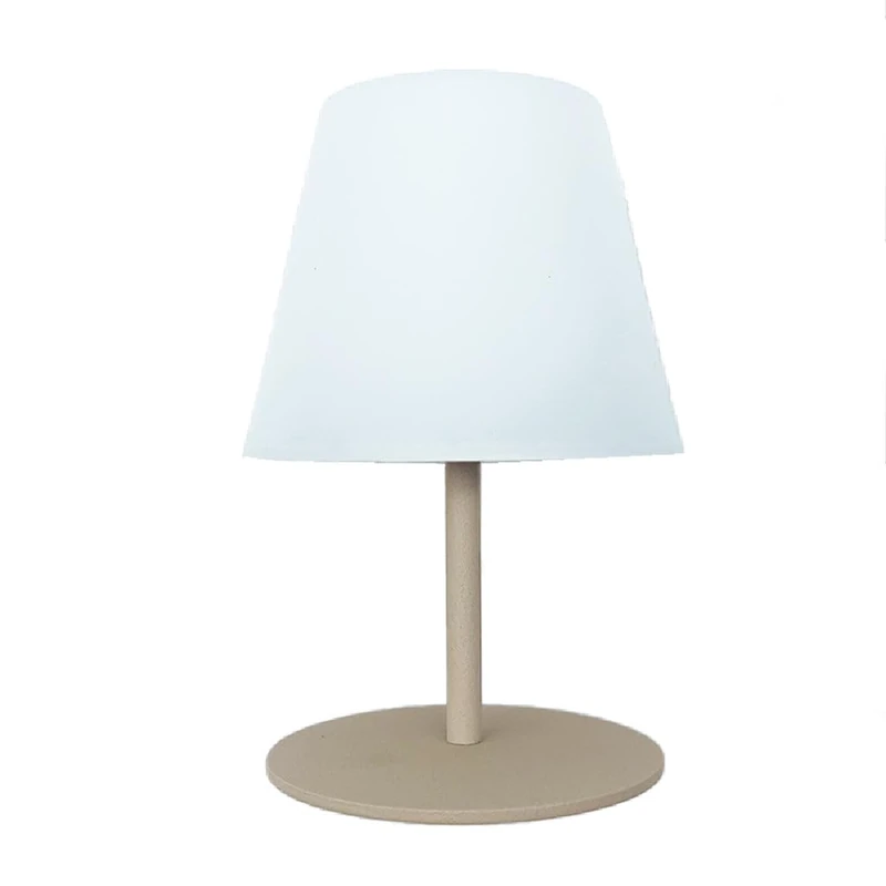 Lumisky Twins Solo Cream Mini Wireless Table Lamp Steel Base Beige LED Warm White H16cm