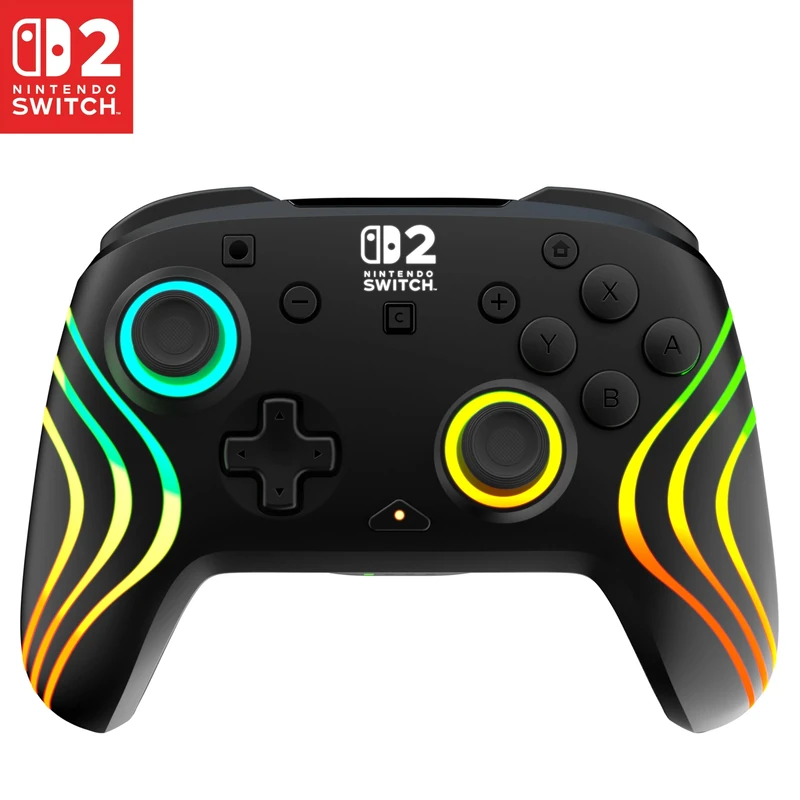 Turtle Beach Afterglow Wave Black Wireless RGB Gaming Controller. Officially Licensed for Nintendo Switch 2