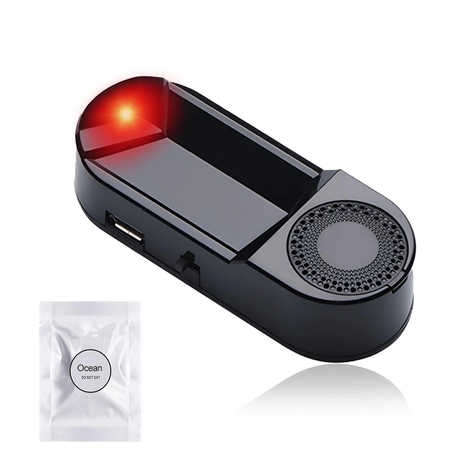 Solar-powered Fake Car Alarm Flashing Light,Dummy Car Alarm Flashing Led with USB Port,Car Alarm System Lamp with Red LED Intelligent Light Sensor,Anti-Theft Dummy Alarm for Most Bikes Motorcycle Cars