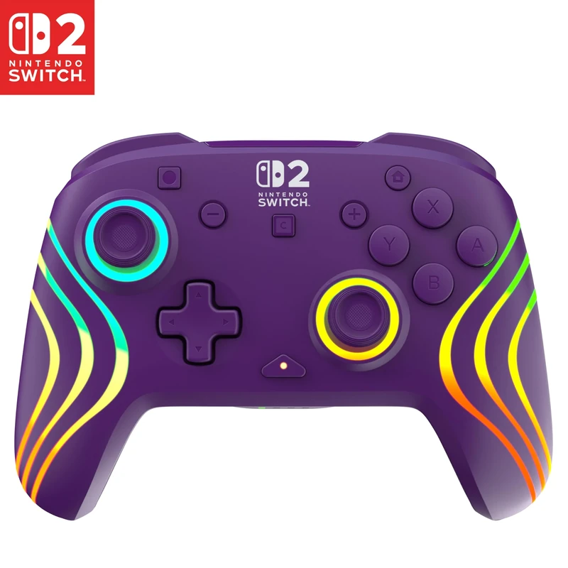 Turtle Beach Afterglow Wave Purple Wireless RGB Gaming Controller. Officially Licensed for Nintendo Switch 2