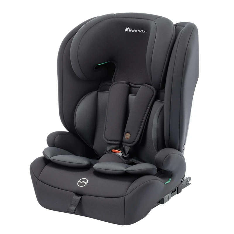 Bebeconfort EverFix Plus i-Size, Evolutive Car Booster Seat, 15 Months - 12 Years, 76-150 cm, ISOFIX Toddler Car Seat, Side Impact Protection, 14 Headrest Positions, Full Black