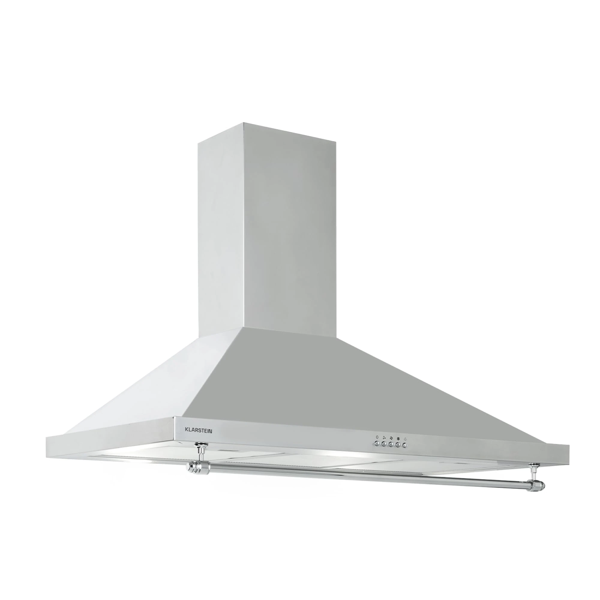 Klarstein Kitchen Cooker Hood, Chimney Cooker Hoods 90cm, Wall Mount Extractor Fan for Kitchens w/LED Lights, Cooker Hood Grease Filters, 591.5m³/h Airflow Cooker Hoods, Steel Extractor Fan Hood