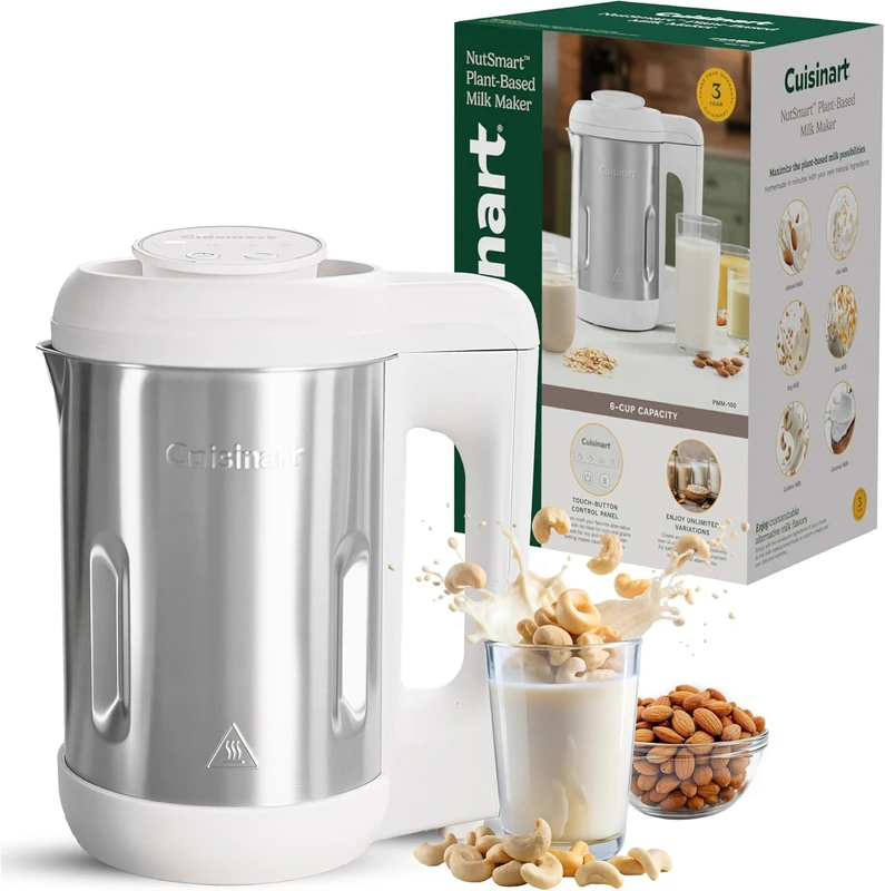 Cuisinart NutSmart® Nut Milk Maker, Almond, Soy, Barista Oat, Cashew, Makes Milk in 60 Seconds, Plant-Based Milk Machine, with Filter Basket, No Straining, 1.2L Capacity - Image 1