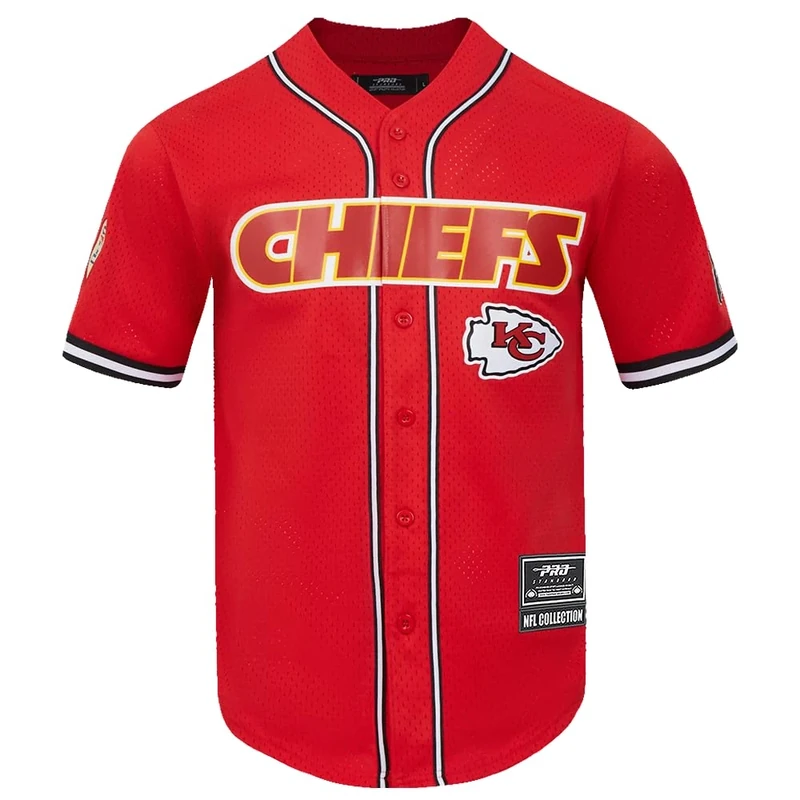 Pro Standard Mens NFL San Francisco 49Ers Mesh Button Down Top Red/Black XL