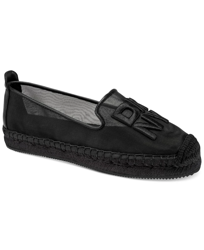 DKNY Women's MIRETTA Flat Espadrille 5 mm Trainers, Black, 42.5 EU