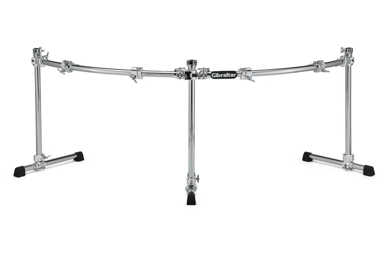 Gibraltar Rack System - Chrome Series II Double Bass Drum Rack GDR200C-CHR - 2x40“ curved rods - 3x30” rods with cymbal arm adapter - multi-clamp - Image 1