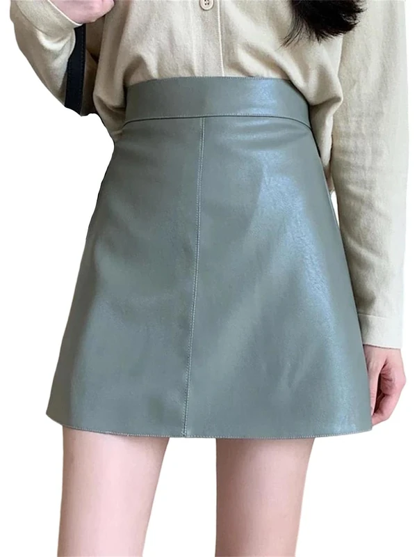 Women's Casual Mini Pencil Skirt for High Waist A-Line Skirts En8 XXL