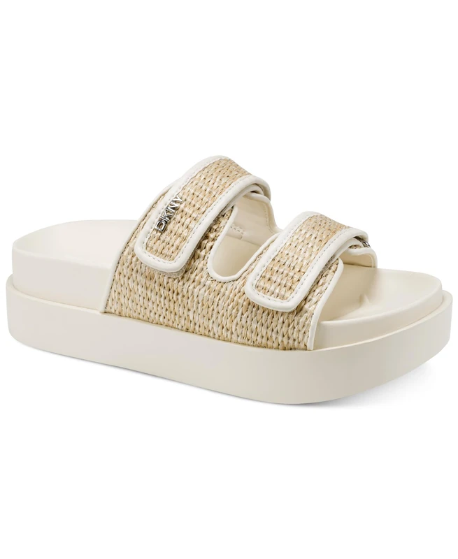 DKNY Womens Piper - Platform 30mm Sandal, Natural, 7.5 UK