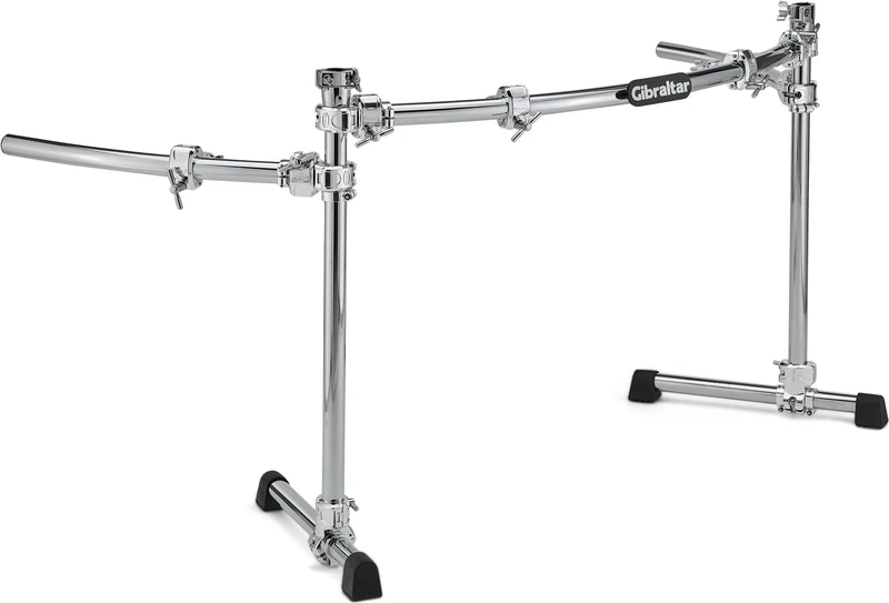 Gibraltar Rack System - Chrome Series II Curved with Wings GDR125C-CHR - 1x46“ - 2x24” curved rack rods - 2x30" straight with cymbal arm adapter