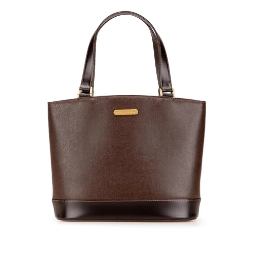 BURBERRY Pre-Loved Leather Tote