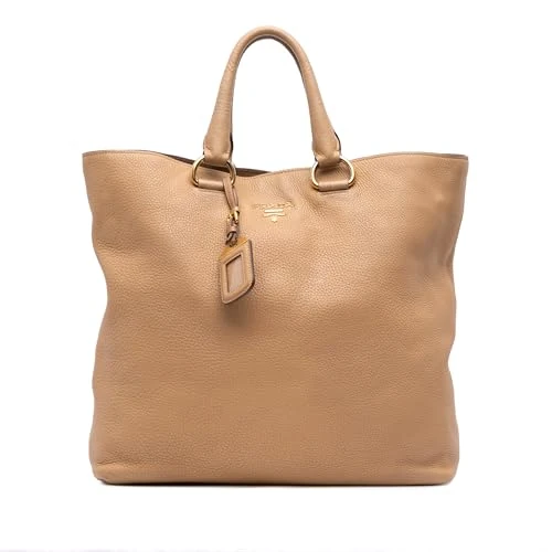 Prada Pre-Loved Vitello Daino Open Convertible Tote Handbag