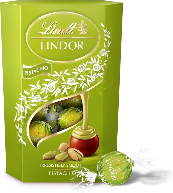 Lindt Lindor Pistachio Milk Truffles 200g, Premium Chocolate Gift Box