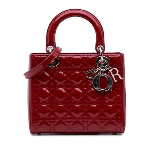 Dior Pre-Loved Medium Patent Cannage Lady