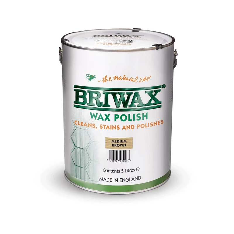 Briwax Wax Polish Medium Brown 5ltr