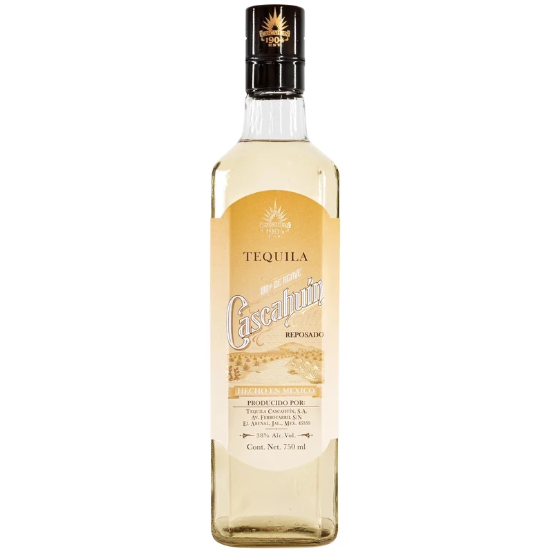 Cascahuin Reposado Tequila 70cl, 38% ABV – Aged 6–8 Months – Smooth Oak-Mellowed 100% Agave Reposado for Sipping & Premium Cocktails