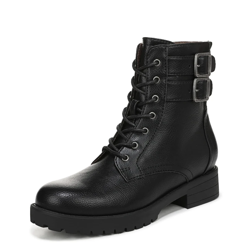 Blowfish Women's Direction Lace-Up Combat Boots, Black, Medium Fit, UK 5