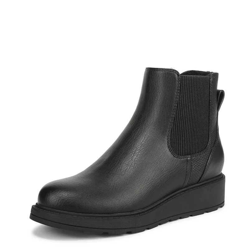 Blowfish Women's Kali Cozy Wedge Chelsea Boots, Black, Medium Fit, UK 8