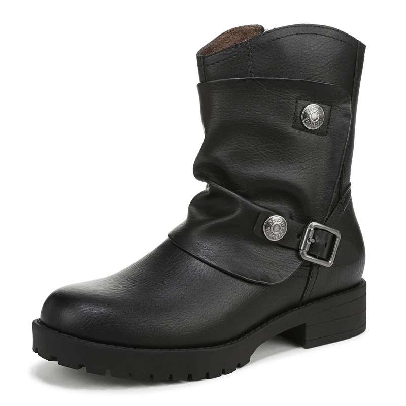 Blowfish Women's Dallas Ankle Biker Boots, Black, Medium Fit, UK 6