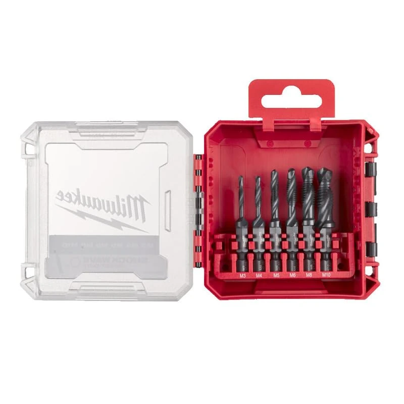 Milwaukee 4932498267 6pc 1/4" HSS-G Combi Drill Tap Set