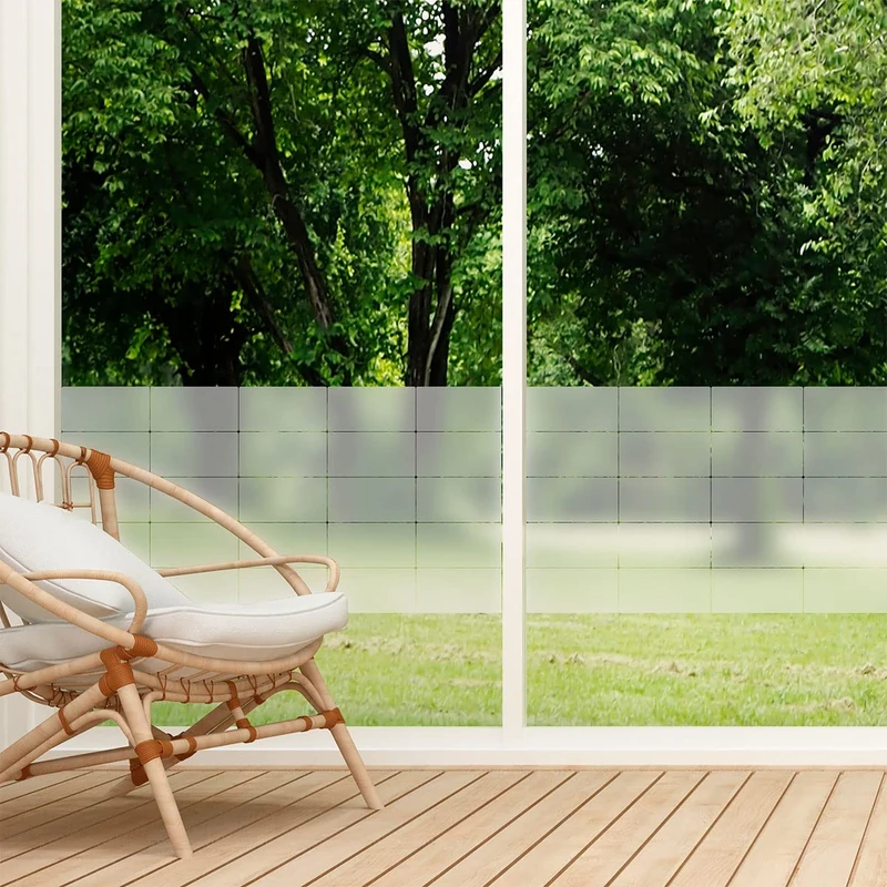 Ambiance Sticker Anti-Blackout Window Film – Rectangles – Privacy Screen Stickers for Windows and Shower Doors – Pack of 25 10 x 20 cm