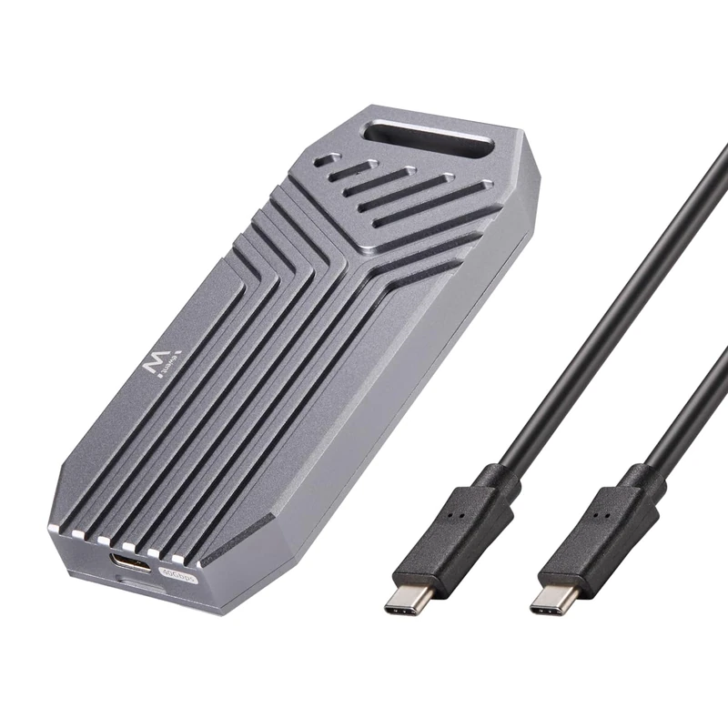 Ewent Enclosure USB4 40 Gbps for NVMe M.2 SSD, External Aluminium Tool-Free Case with Heat Dissipation, USB-C, UASP & TRIM Support, M-Key & M+B-Key 2230-2242-2260-2280, Plug&Play Windows macOS Linux