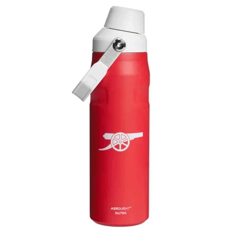 Stanley 1913 Iceflow Fast Flow Sports Water Bottle 0.7L - Keeps 10 Hours Cold - Lightweight Thermal Flask - Dishwasher Safe - Leakproof and Fast Flow Lid - BPA-Free - Arsenal Red