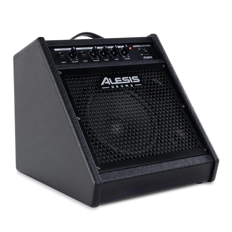 Alesis Nitro Amp Pro 80W Compact Floor Monitor Speaker for Electric Drum Kits, with Bluetooth, 8" Woofer, EQ, Extra Line Input, Universal E-Kit Compatibility