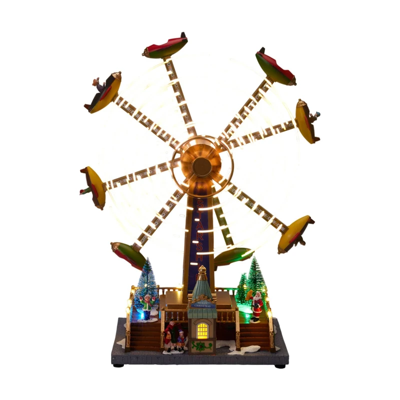 WELL HOME MOBILIARIO & DECORACIÓN Christmas fair Attraction with LED, Music and Movement 36.5x19x47.5cm, Multicoloured, Estándar