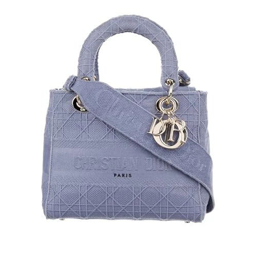 Dior Pre-Loved Medium Canvas Cannage Lady D Lite Handbag