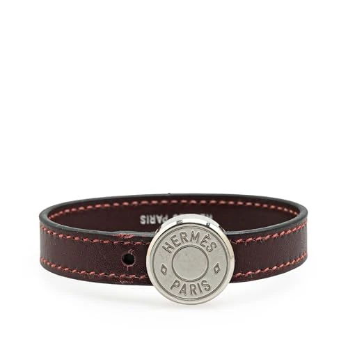 Hermès Pre-Loved Leather Clou De Selle Bracelet
