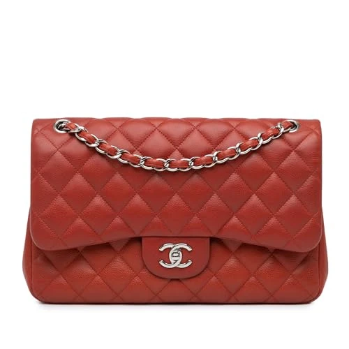 Chanel Pre-Loved Jumbo Classic Caviar Double Flap Shoulder Bag