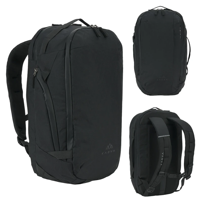 KADVA Glejt 30L Urban Touring Backpack with Opening Like a Suitcase, Compartment for Laptops up to 16, Organiser, Flap and Stripes, Water-Repellent - Ideal as Hand Luggage - Image 1