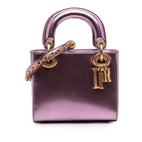 Dior Pre-Loved Mini Metallic Patent Lady Handbag