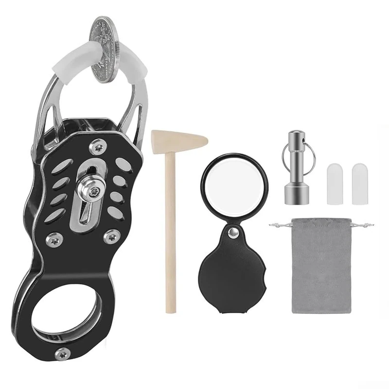 Advanced Pocket Coin Tester Kit Featuring Resonant Frequency Authentication and Precision Calipers, Compatible with Leading Coin Testing Systems for Gold and Silver Verification