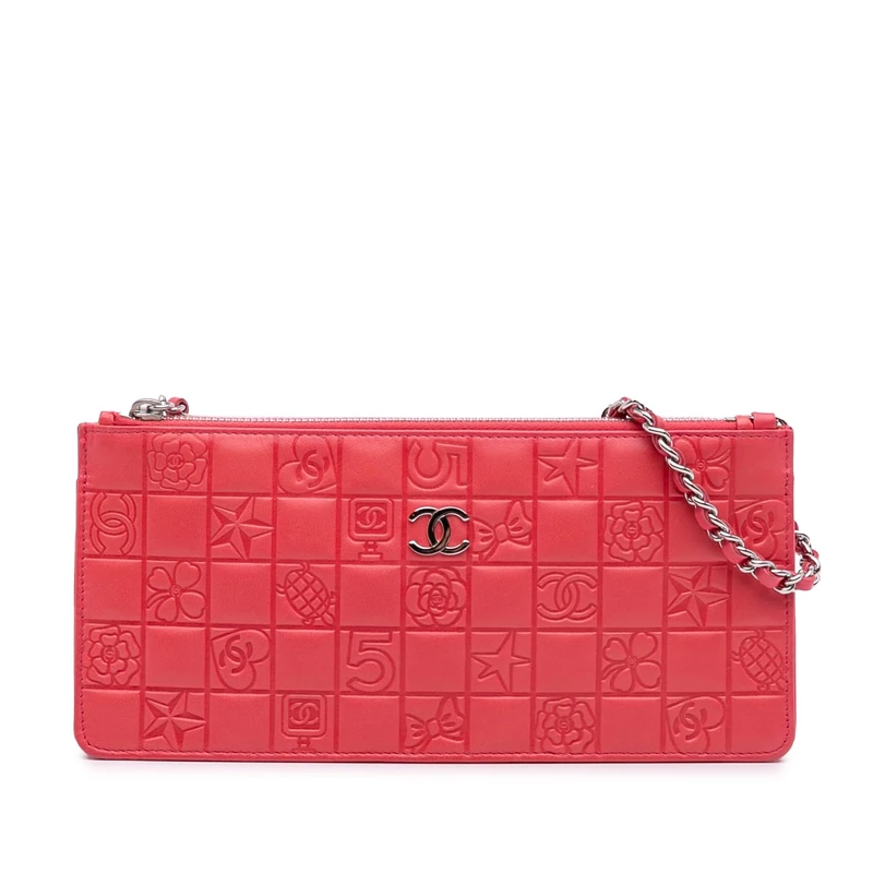 Chanel Pre-Loved Lambskin Precious Symbols Pochette Shoulder Bag