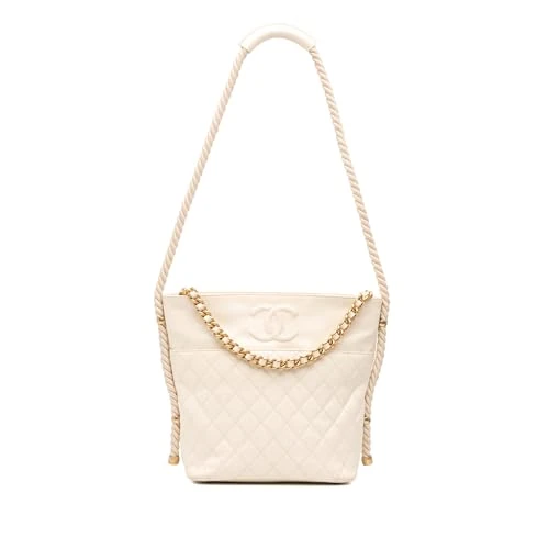 Chanel Pre-Loved Crumpled Calfskin En Vogue Rope Satchel Handbag
