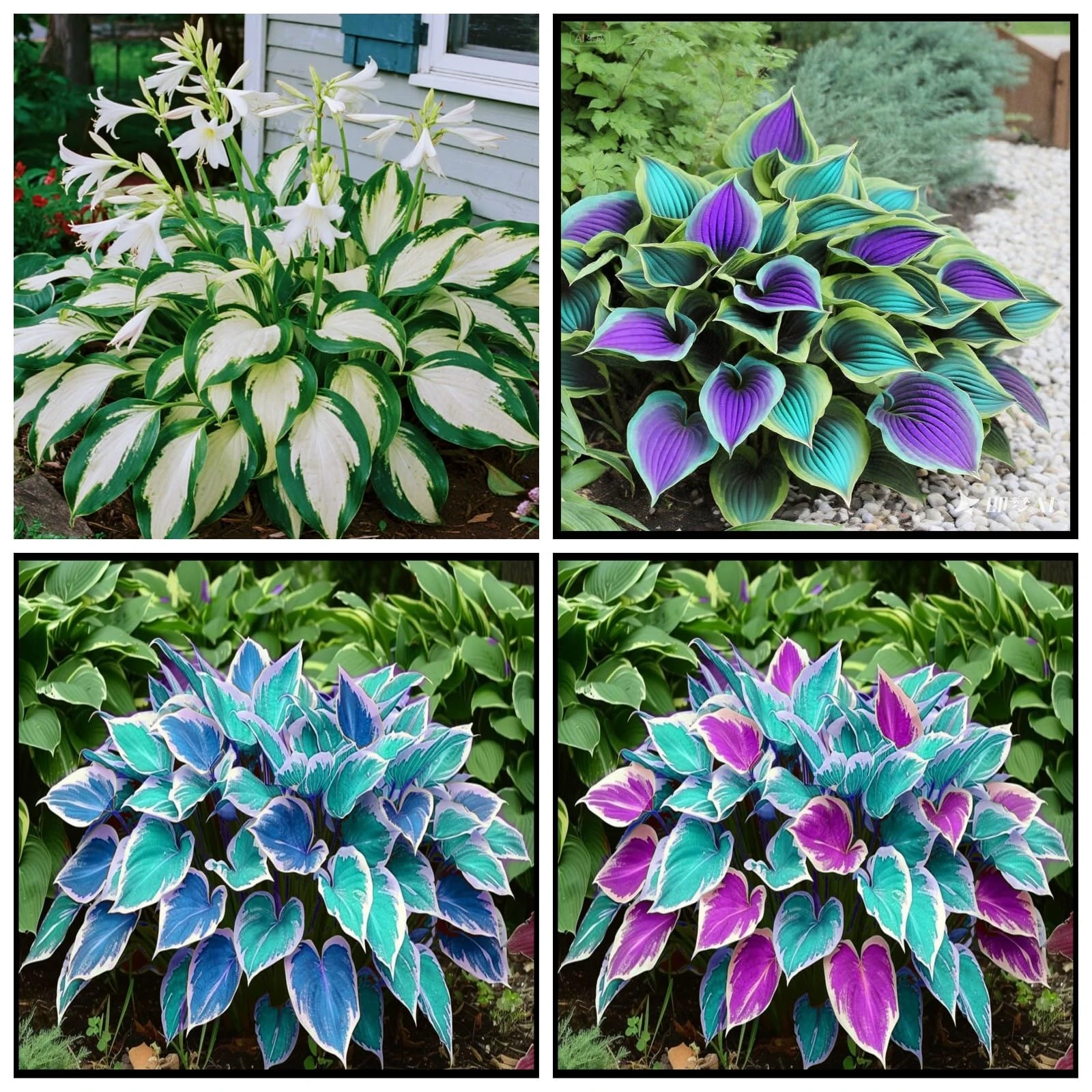 Large Hosta Rhizome/Clumping/Garden Landscaping understory Plant/Lush Flowers and Foliage for a Highly Ornamental Plant/That Grow Fast/Golden Jade Carving-6 Roots-G